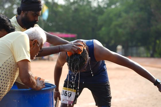 Cooling off after six hours of running